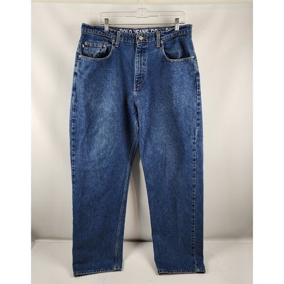 Polo Jeans Co. Jeans Mens 36x32 Blue Denim High Rise Pants - Picture 1 of 10